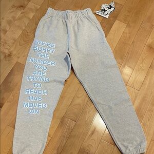 Boys Lie Gray Joggers with Blue Text